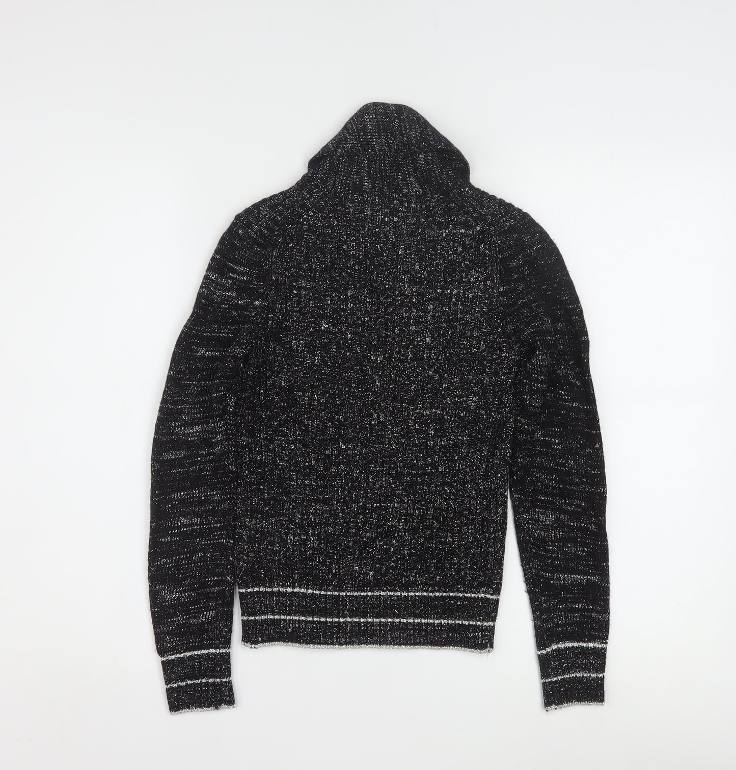De Rotchild Womens Black V-Neck Knit Pullover Jumper Size S
