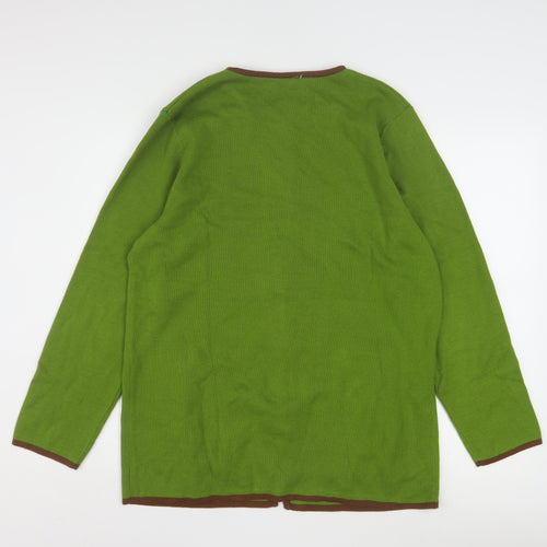 Bob Mackie Women's Green Embroidered Animal Cardigan M