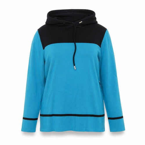 Laura Petites Women’s Blue Black High Neck Knit Pullover Jumper XS