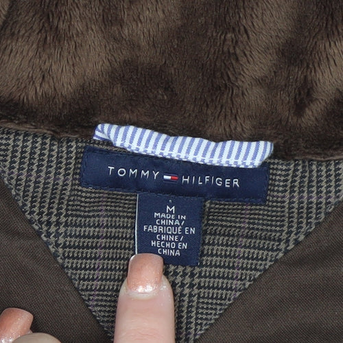 Tommy Hilfiger Women's Brown Check Padded Waistcoat M