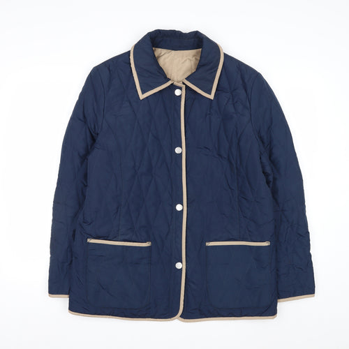 Windsmoor Women's Blue Quilted Mid-Length Jacket Size M