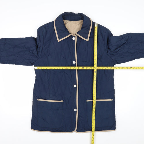 Windsmoor Women's Blue Quilted Mid-Length Jacket Size M