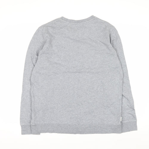 Panos Emporio Men's Grey Medium Crew Neck Cotton Sweatshirt