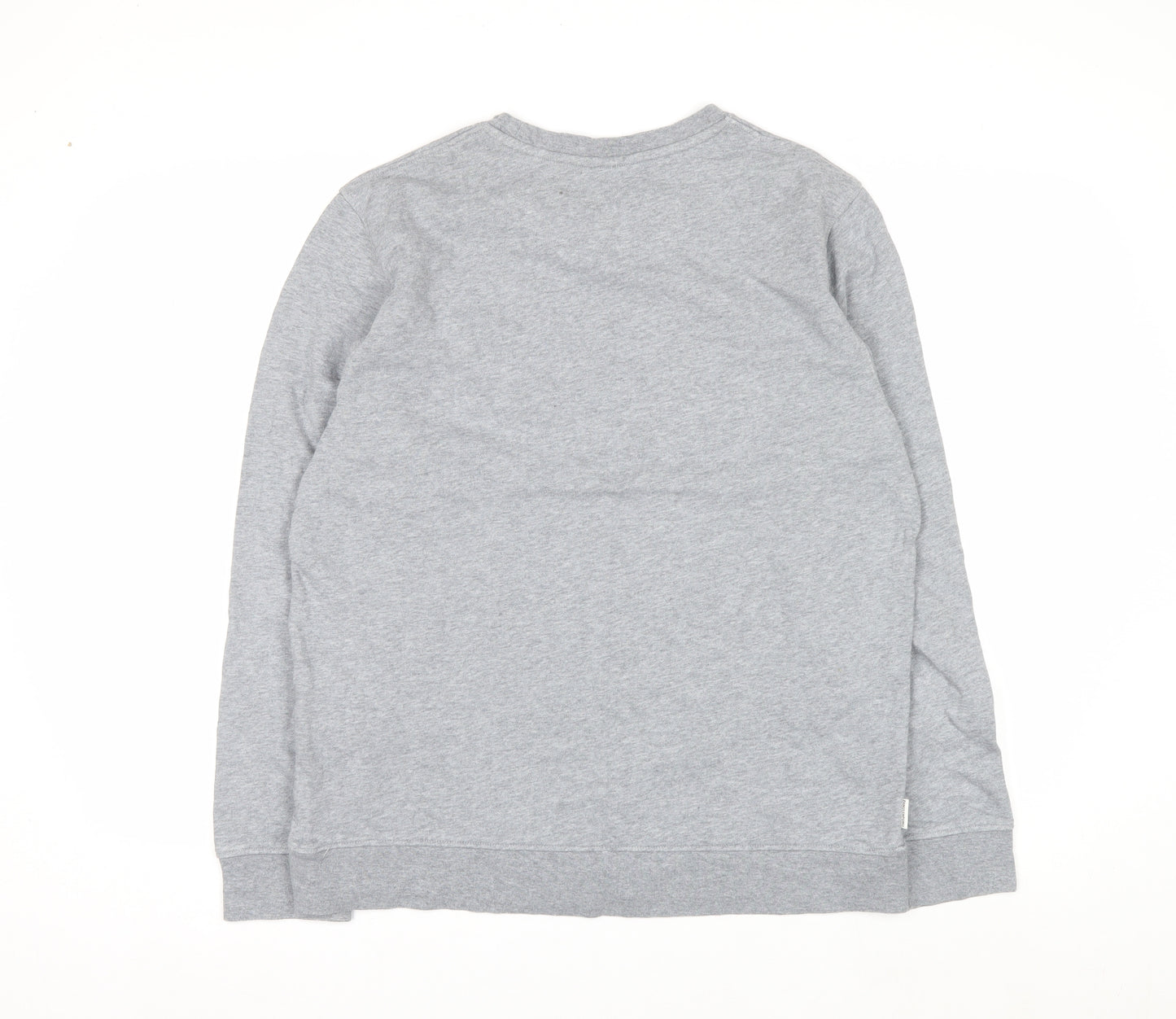 Panos Emporio Men's Grey Medium Crew Neck Cotton Sweatshirt