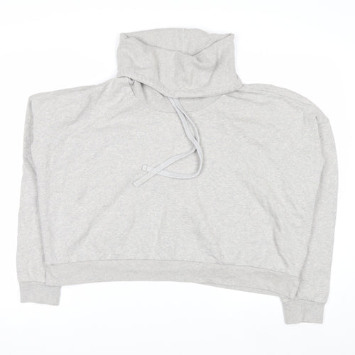 AllSaints Womens Grey XS Pullover Hooded Sweatshirt 100% Cotton