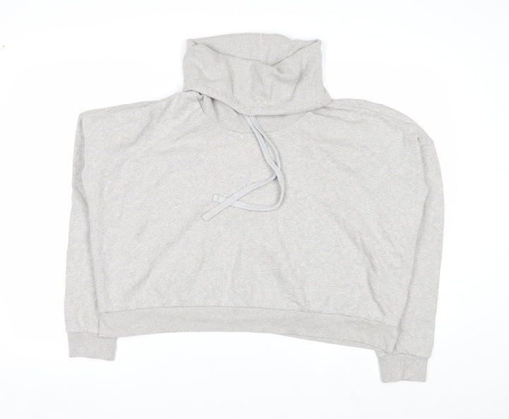 AllSaints Womens Grey XS Pullover Hooded Sweatshirt 100% Cotton