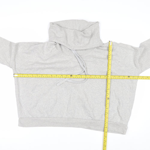 AllSaints Womens Grey XS Pullover Hooded Sweatshirt 100% Cotton