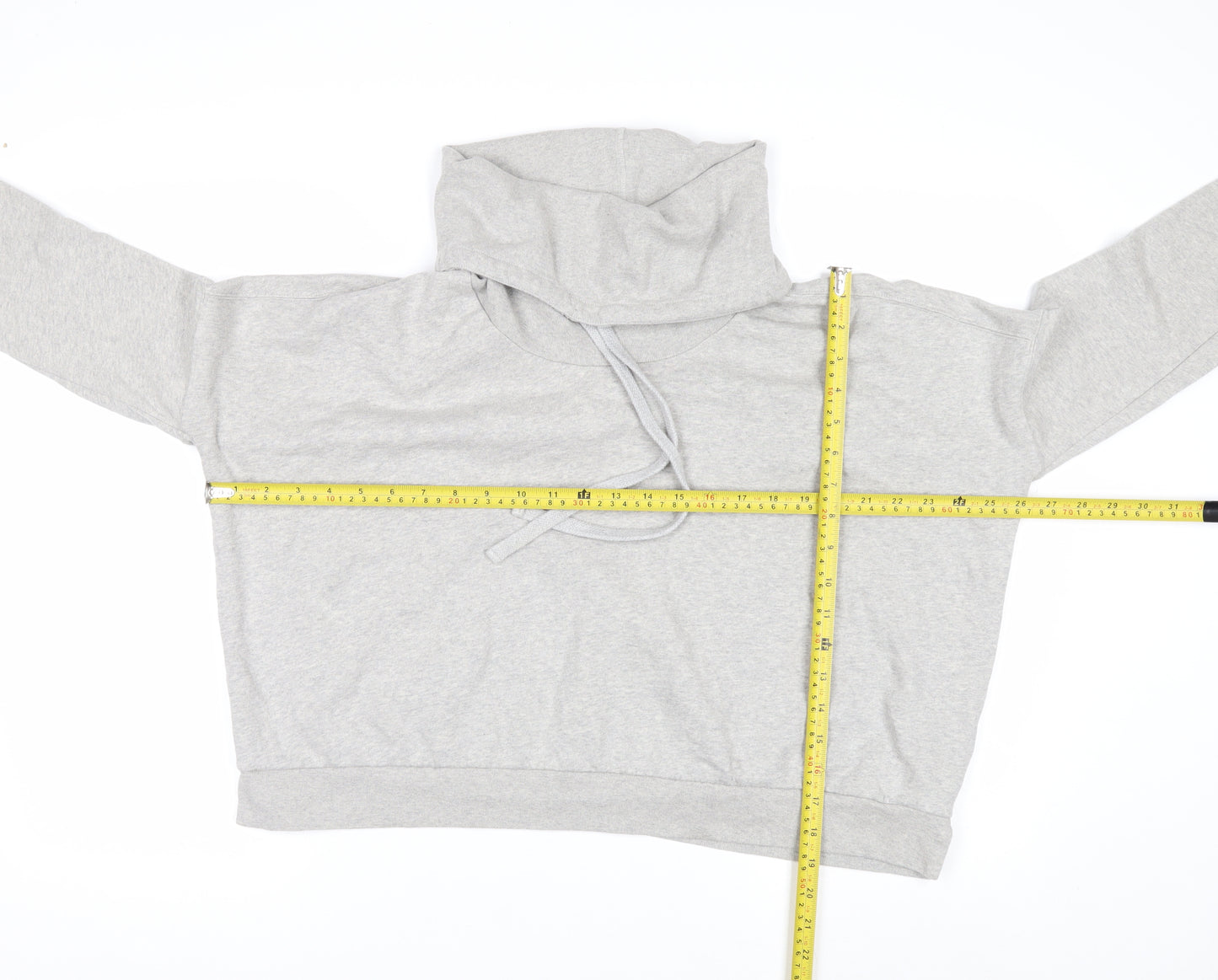 AllSaints Womens Grey XS Pullover Hooded Sweatshirt 100% Cotton