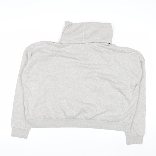 AllSaints Womens Grey XS Pullover Hooded Sweatshirt 100% Cotton