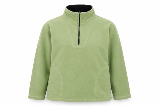 Front view of Nuggets Classic Collection Green Fleece 1/2 Zip Pullover Sweatshirt S/M
