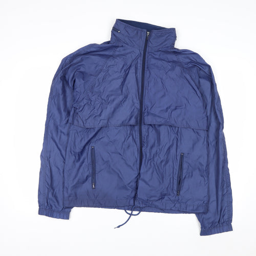 St. John’s Bay Men Blue Nylon Windbreaker Jacket Size M