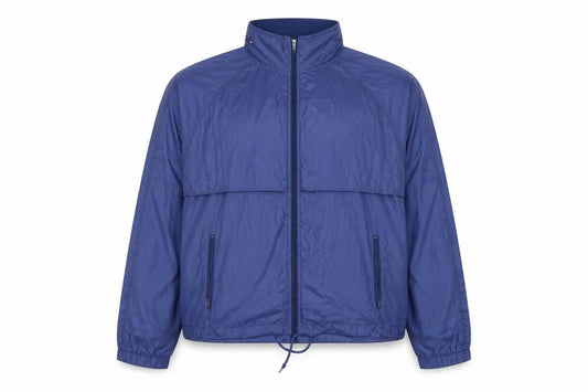 Front view of St. John’s Bay Men Blue Nylon Windbreaker Jacket, size M