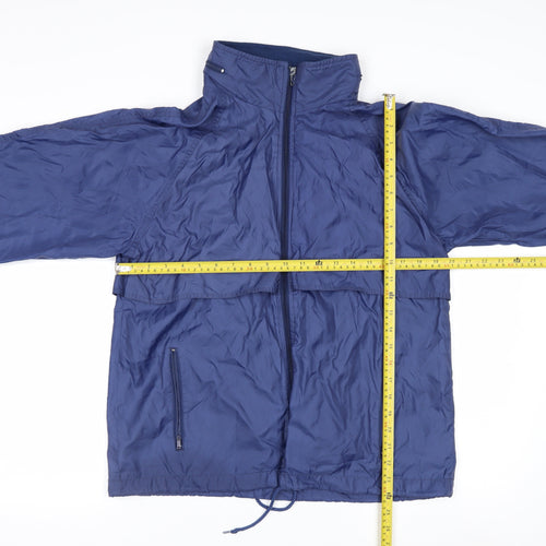 St. John’s Bay Men Blue Nylon Windbreaker Jacket Size M