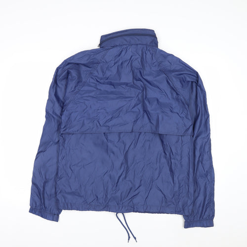 St. John’s Bay Men Blue Nylon Windbreaker Jacket Size M