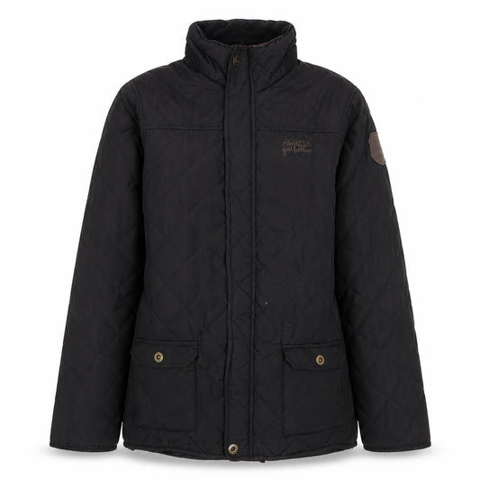 Front view of Regatta Women’s Black Quilted Jacket 34in Classic Mid-Length Polyester