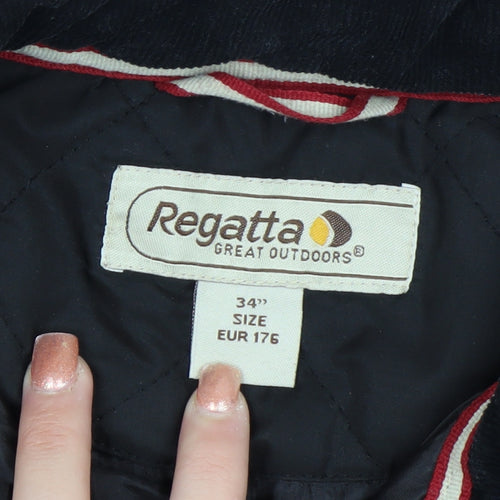 Regatta Women’s Black Quilted Jacket 34in Classic Mid-Length Polyester