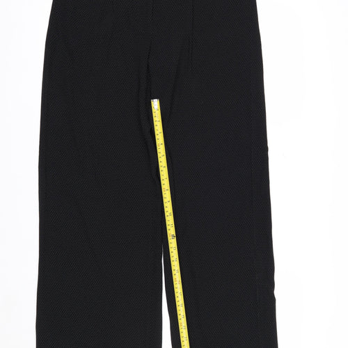 White House Black Market Womens Black Polka Dot Cropped Trousers Size 12