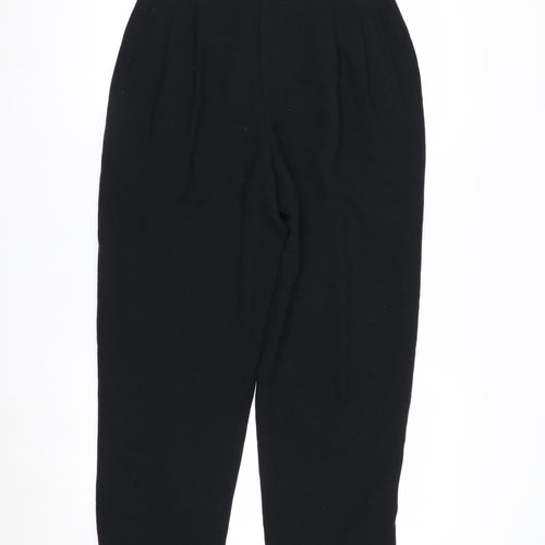 YL by Yair Women's Black High Rise Pleated Tapered Trousers Size 6