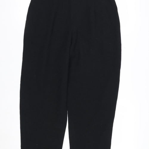 YL by Yair Women's Black High Rise Pleated Tapered Trousers Size 6