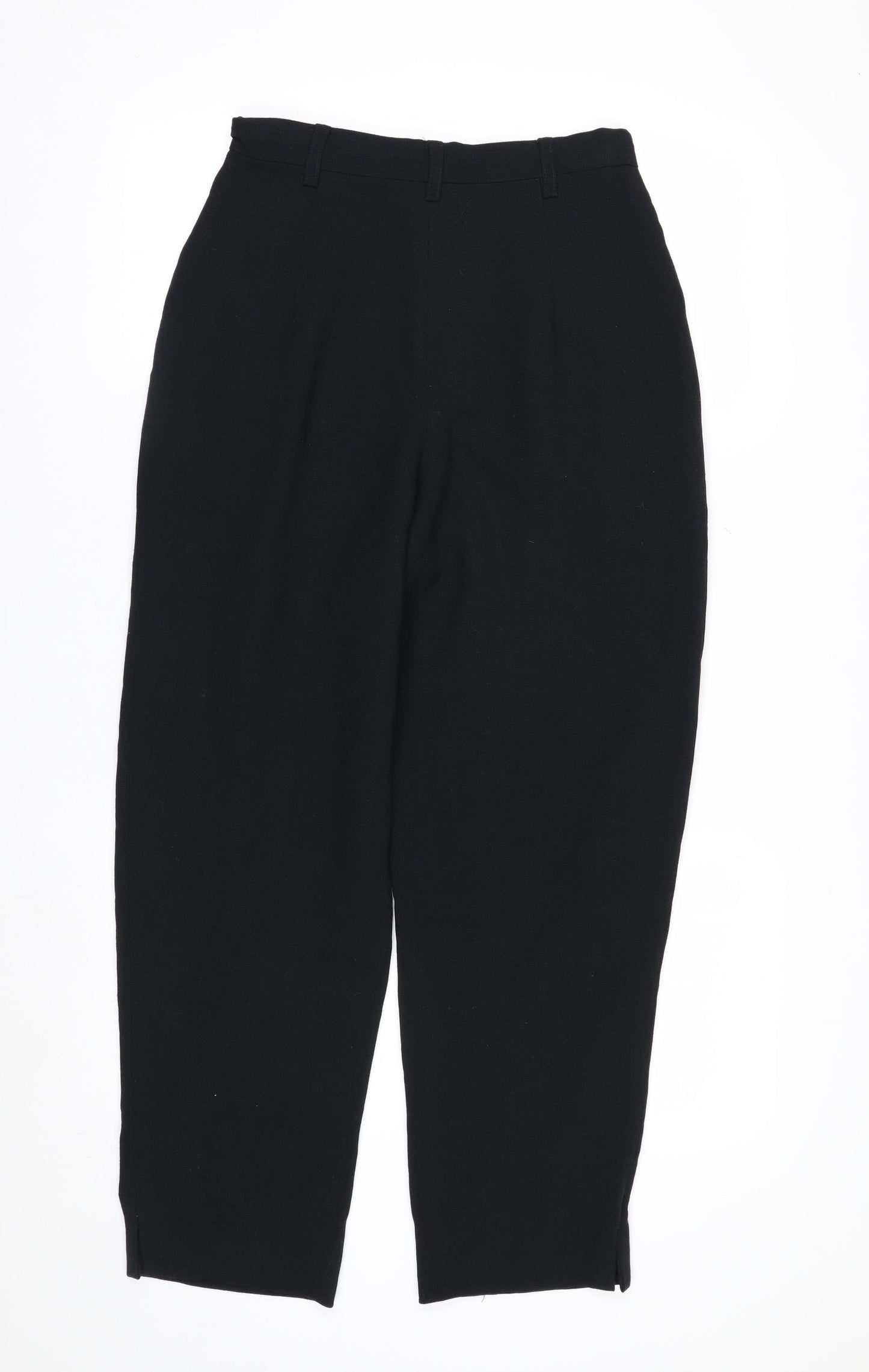 YL by Yair Women's Black High Rise Pleated Tapered Trousers Size 6