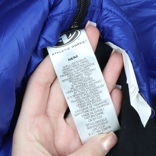 Athletic Works Women's Blue Softshell Jacket Size M Full Zip