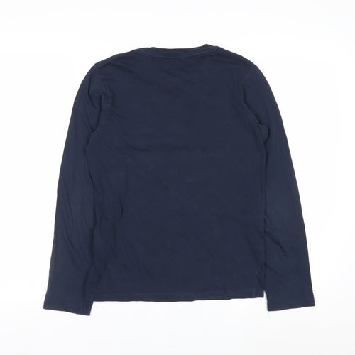Diesel Boys Blue 12 Years Long Sleeve Cotton Graphic T-Shirt
