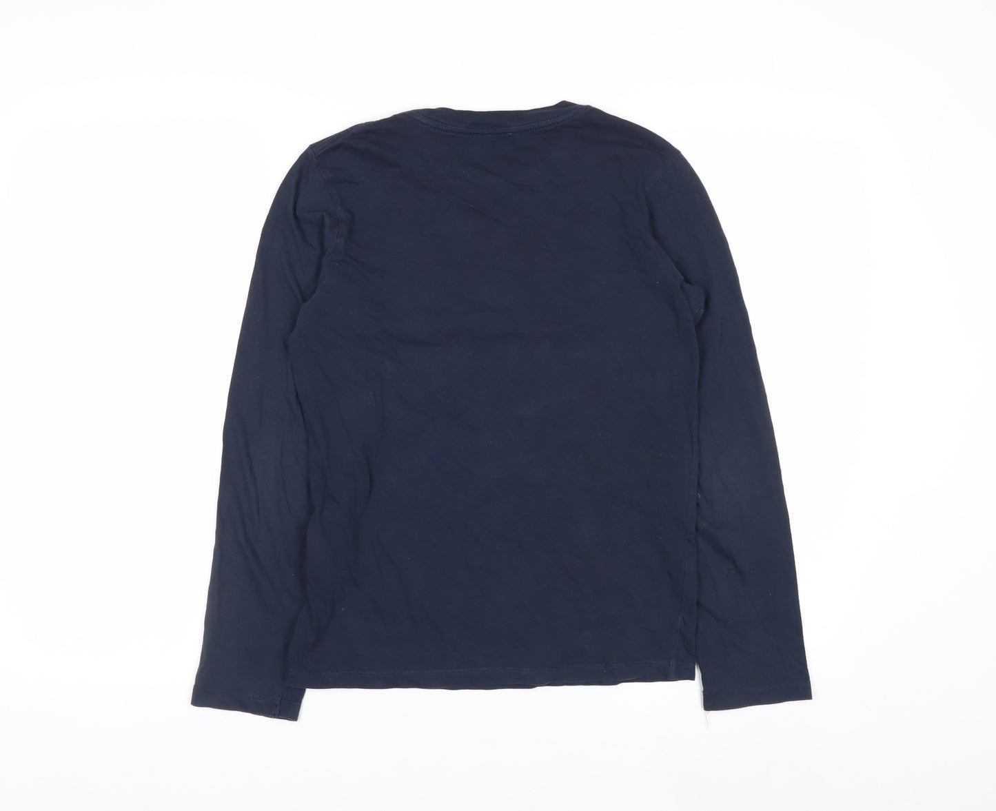 Diesel Boys Blue 12 Years Long Sleeve Cotton Graphic T-Shirt