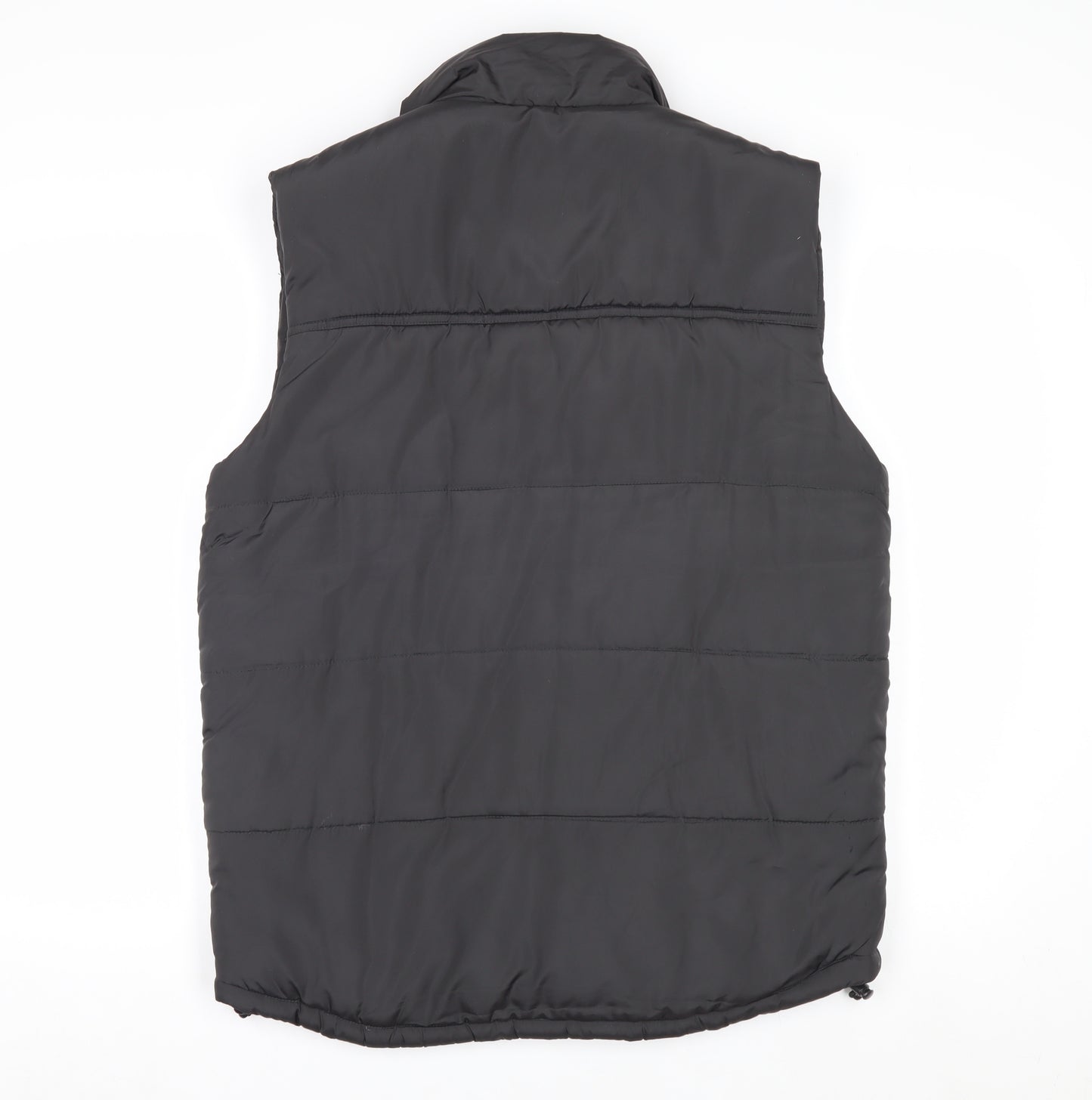 TU Men's Black Puffer Waistcoat Small Regular Fit Polyester