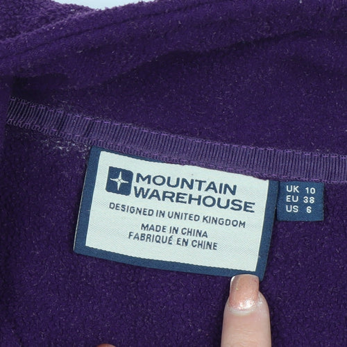 Mountain Warehouse Women’s Purple Full Zip Fleece Jacket UK 10