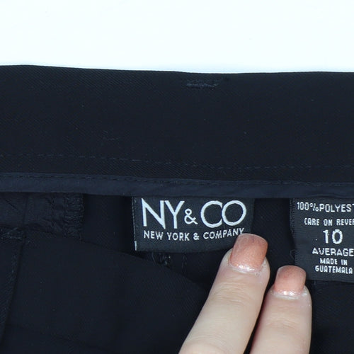 New York & Company Womens Black Size 10 Straight Dress Pants