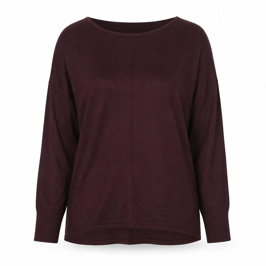 Front view of H&M Women's Red Relaxed Fit Knit jumper, size 12