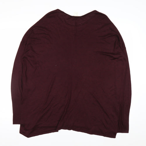H&M Women's Red Relaxed Fit Knit Pullover Jumper Size 12