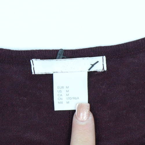 H&M Women's Red Relaxed Fit Knit Pullover Jumper Size 12
