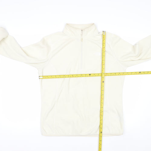 The North Face Women Ivory Fleece Pullover Sweatshirt XL Warm Zip Neck