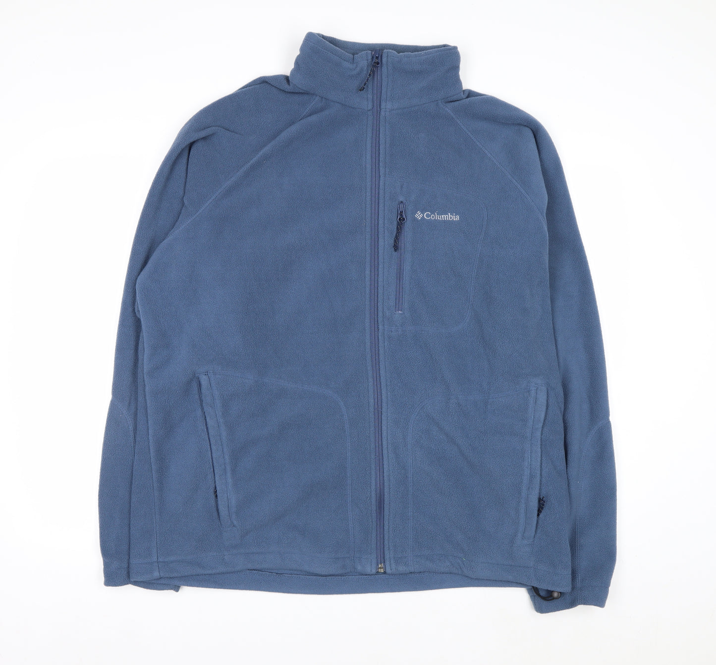 Columbia Men's Blue Full Zip Fleece Sweatshirt XL Outdoor Hiking