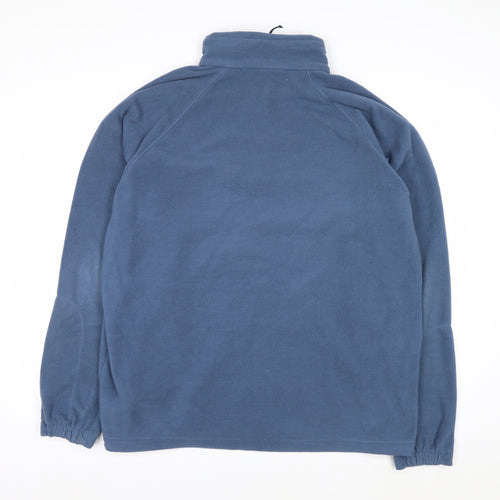 Columbia Men's Blue Full Zip Fleece Sweatshirt XL Outdoor Hiking