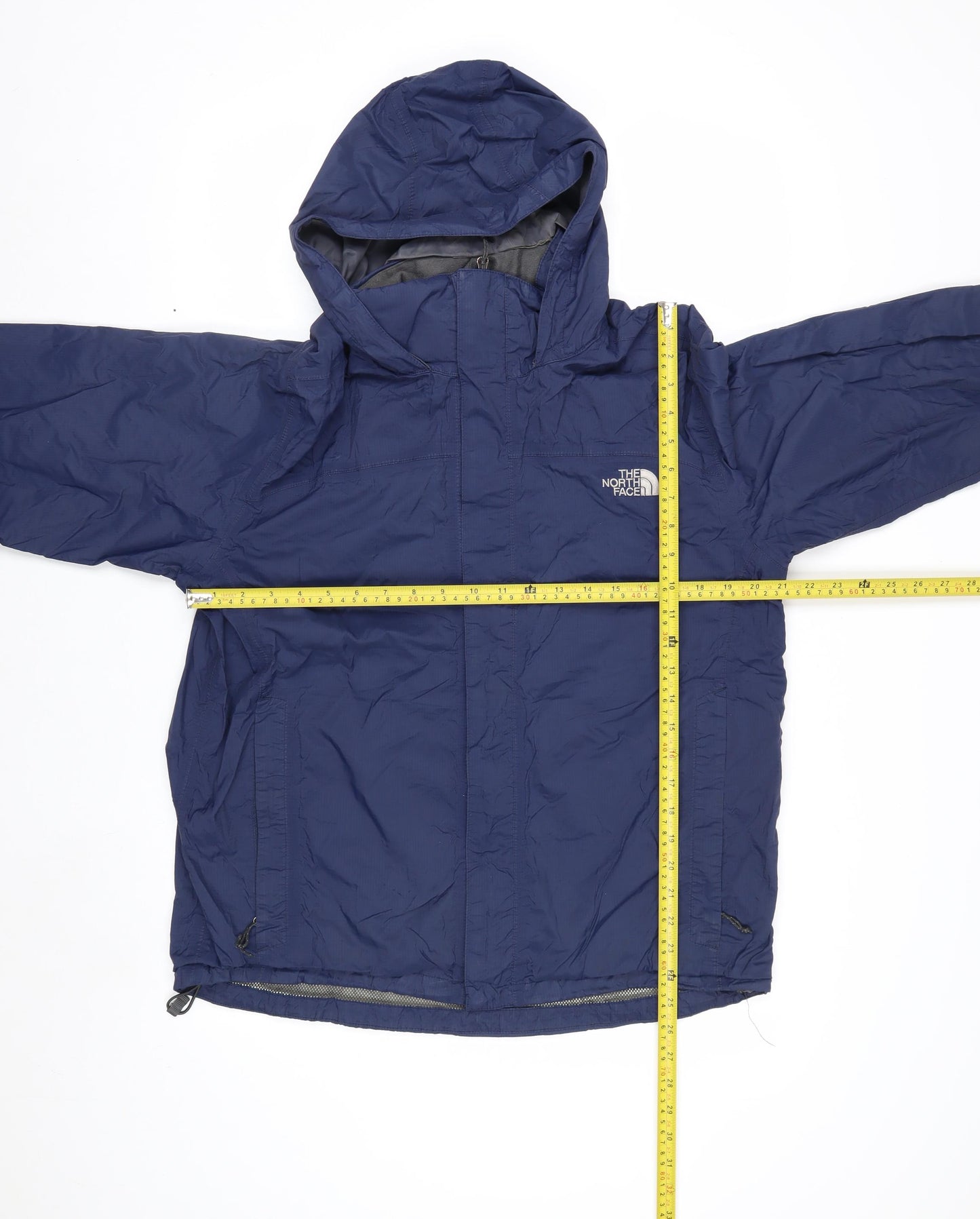 The North Face Men's Blue Waterproof Hooded Rain Jacket M