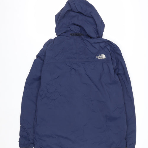 The North Face Men's Blue Waterproof Hooded Rain Jacket M