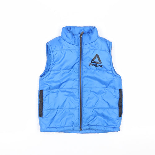 Reebok Boys Blue Padded Bodywarmer 3 Years Polyester Zip Vest