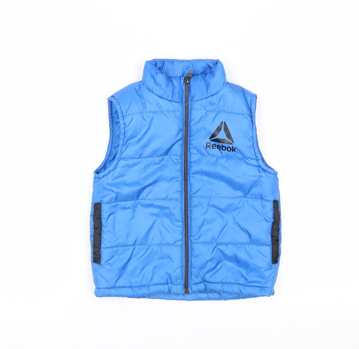 Reebok Boys Blue Padded Bodywarmer 3 Years Polyester Zip Vest