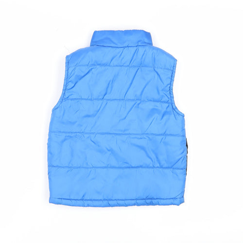 Reebok Boys Blue Padded Bodywarmer 3 Years Polyester Zip Vest
