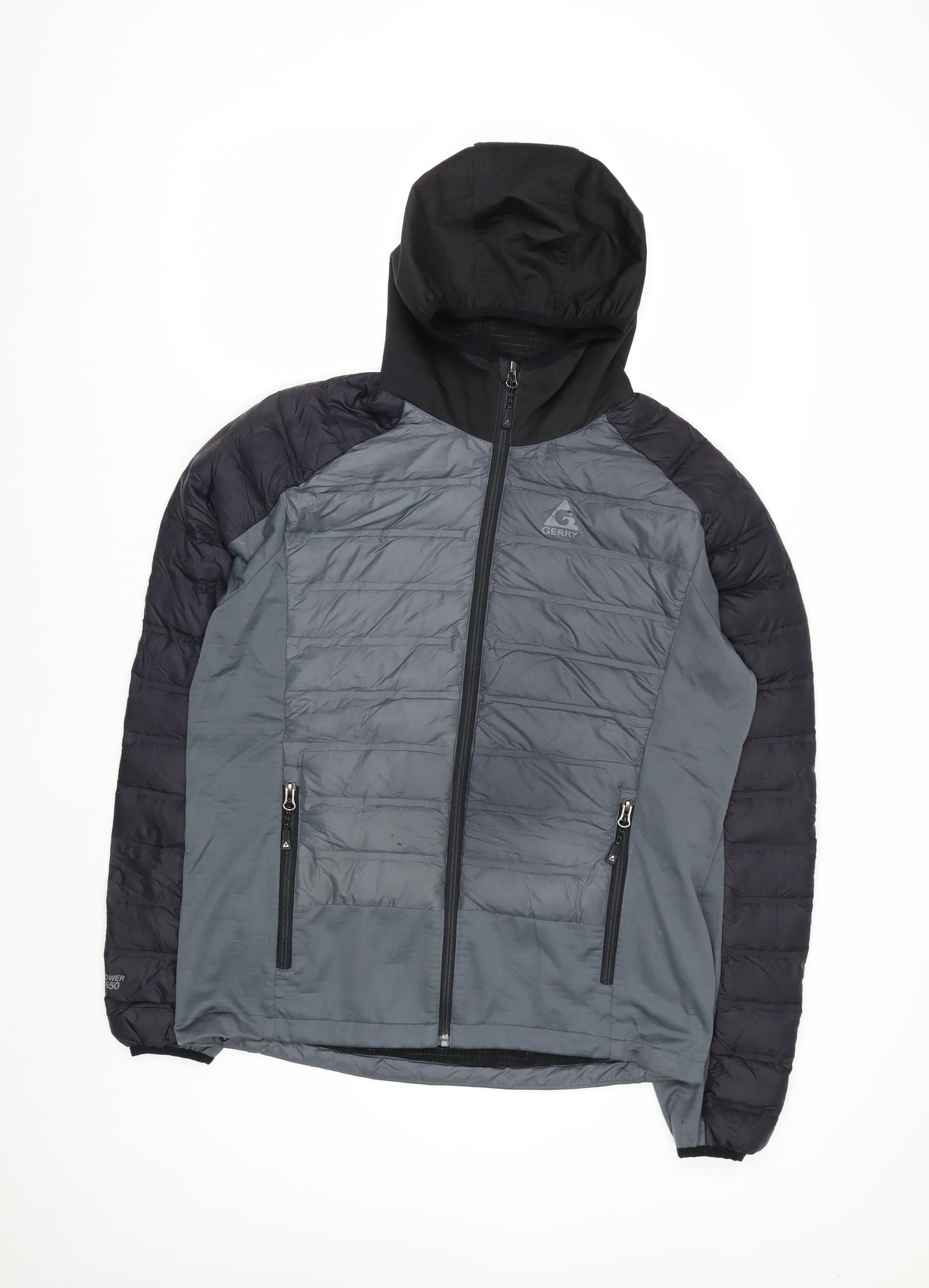 Gerry Men's Grey Hooded Puffer Jacket M Winter Down Outdoor