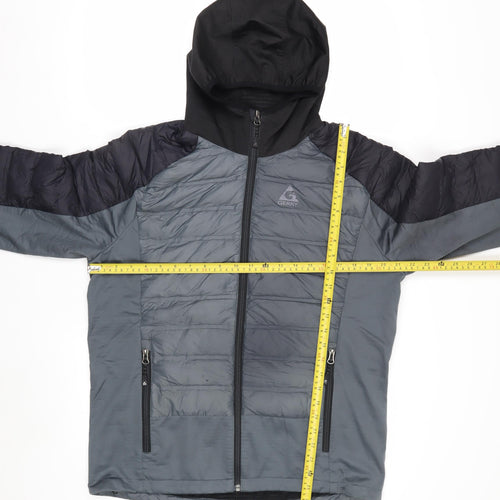 Gerry Men's Grey Hooded Puffer Jacket M Winter Down Outdoor