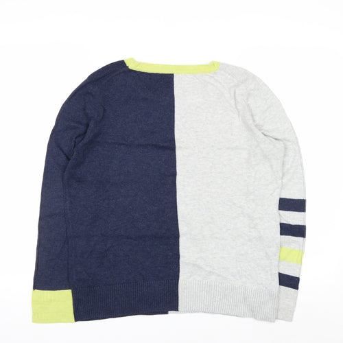 White Stuff Women's Multicoloured Crew Neck Pullover Jumper UK 12