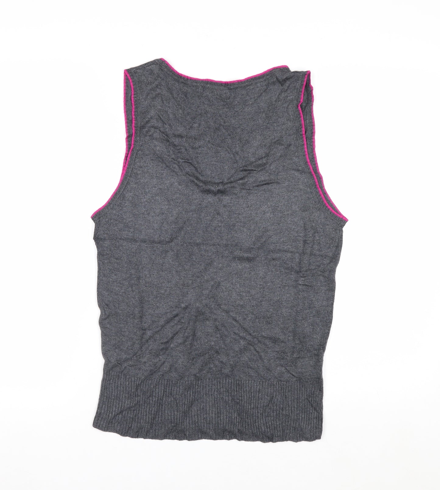 Austin Reed Women’s Grey Argyle Sleeveless Knit Vest M