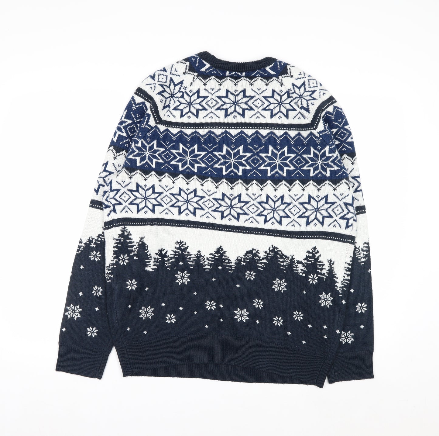 Coca-Cola Men's Blue Christmas Pullover Jumper M Winter Knit