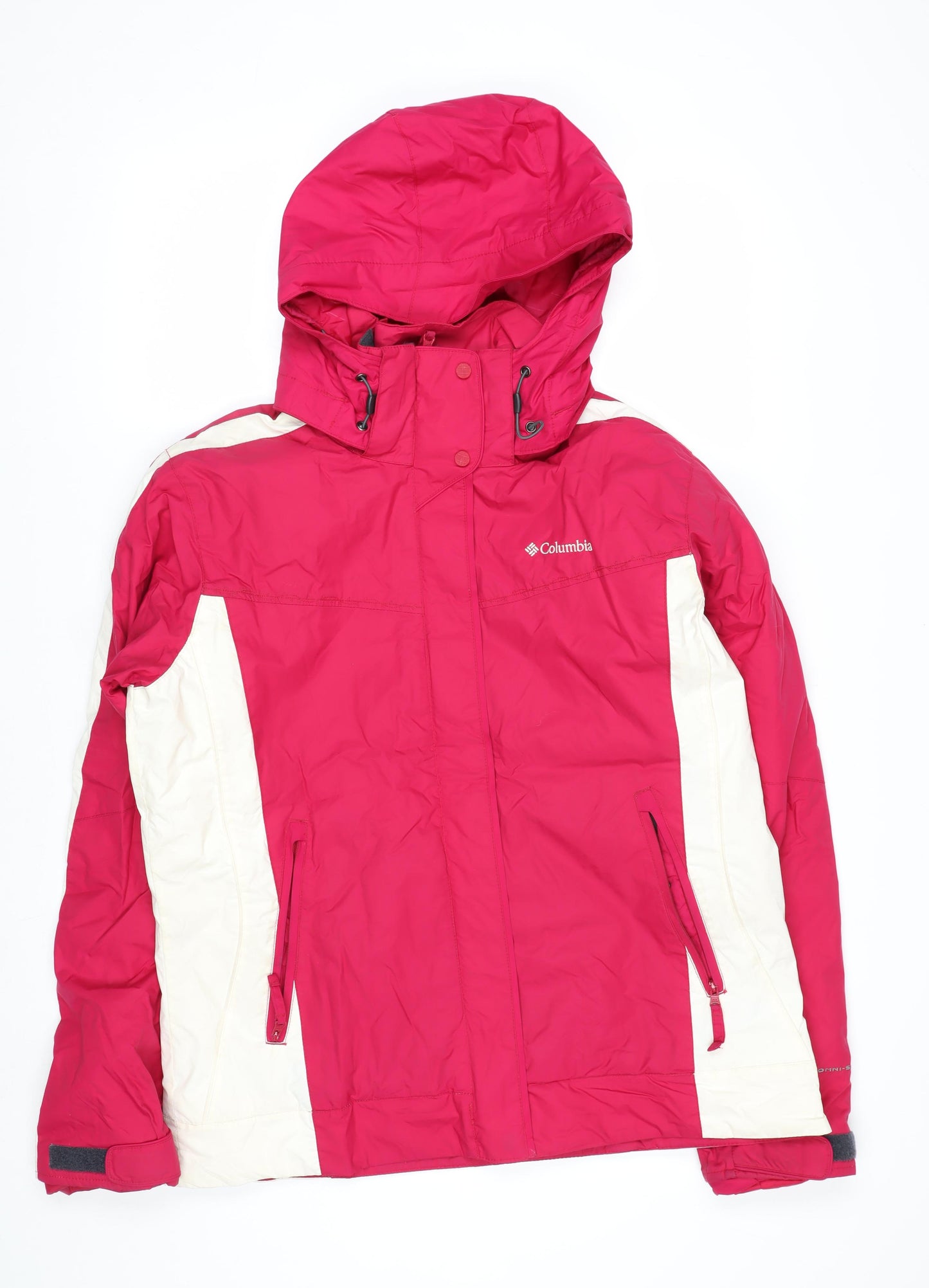 Columbia Women's Pink Waterproof Ski Jacket L Hooded Outdoor Coat