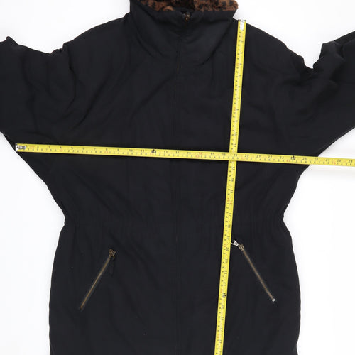 Forecaster of Boston Womens Black XS Faux Fur Trim Winter Parka Coat
