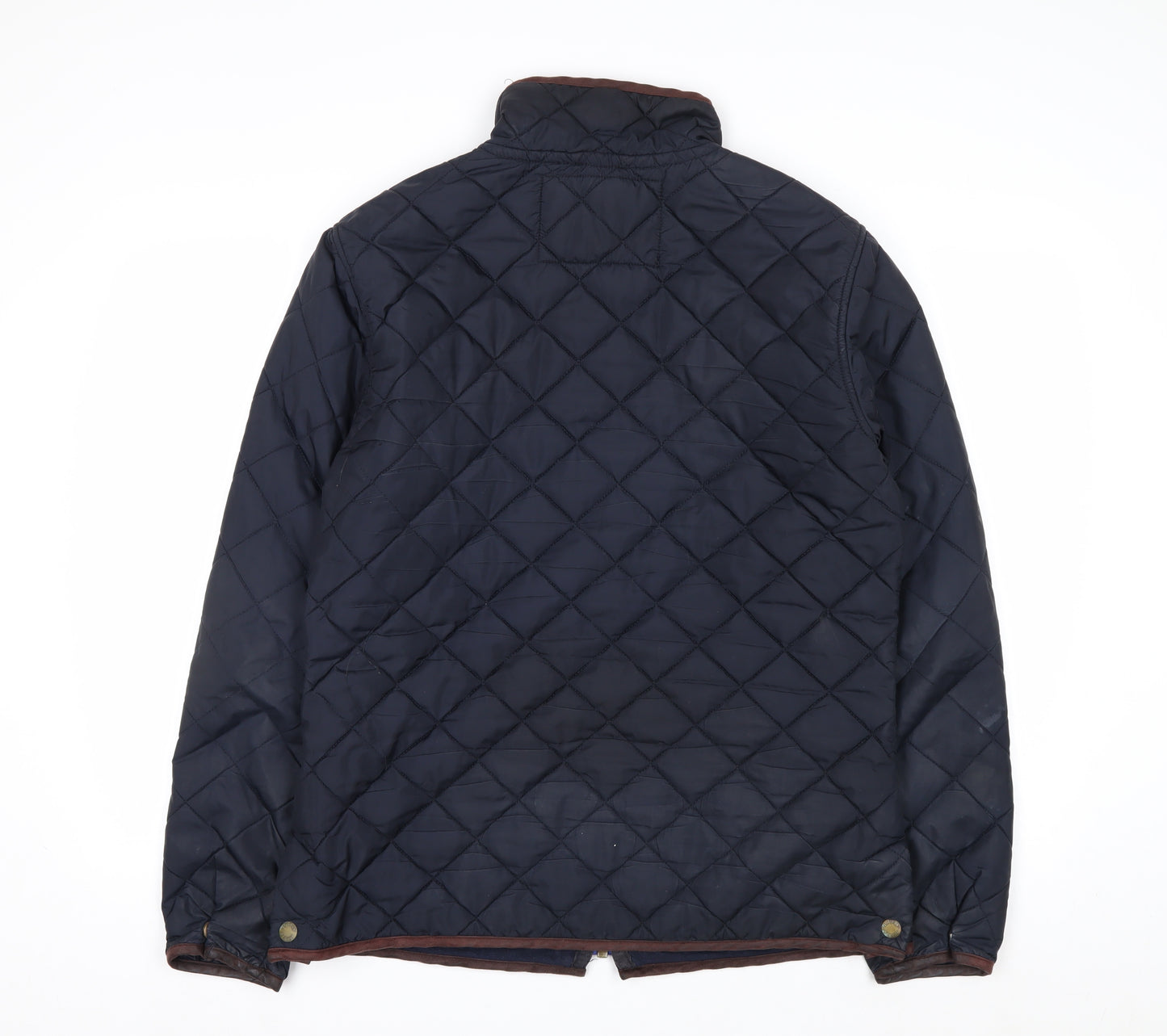 Joules Women Blue Quilted Mid-Length Jacket Size M