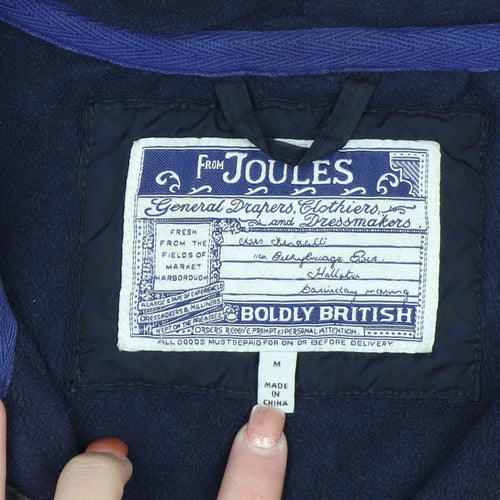 Joules Women Blue Quilted Mid-Length Jacket Size M